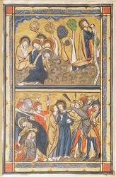 The Agony in the Garden and the Betrayal of Christ, Leaf from a Psalter, c.1270